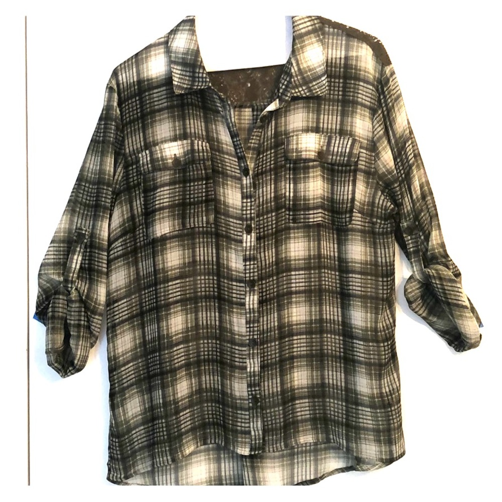 Band of Gypsies Sheer button down blouse.